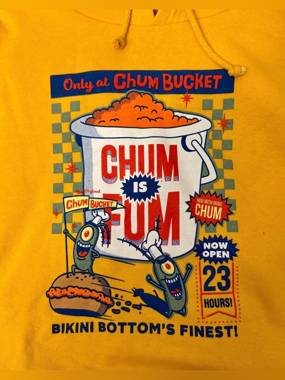 Nickelodeon SpongeBob SquarePants Plankton "Chum Is Fum" Retro Pullover Hoodie